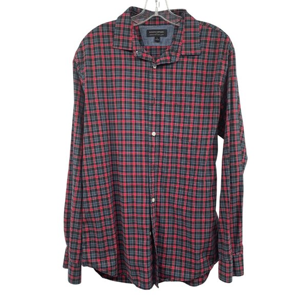 Banana Republic Men's Checkered Button Up Shirt Slim Fit Multicolor Size Large - Picture 1 of 9